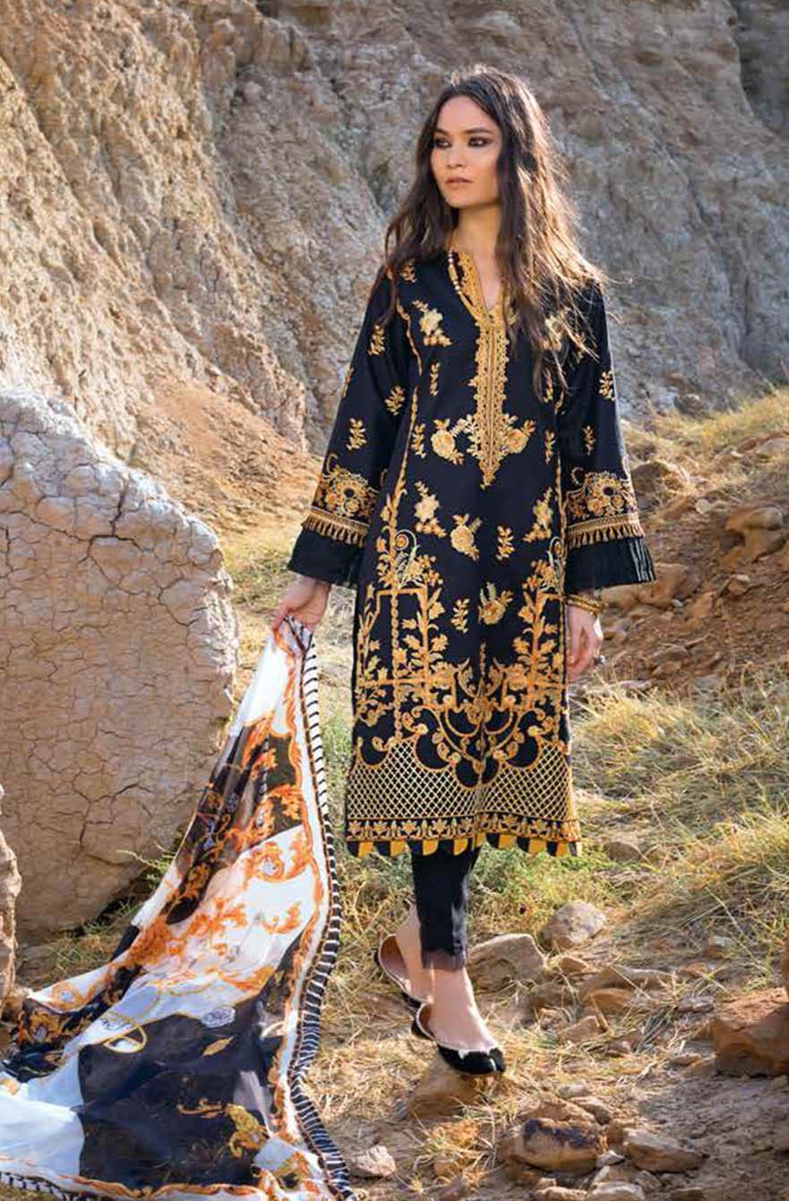 Gul Ahmed Embroidered Lawn Suits Unstitched 3 Piece GA21S SSM 59 - Summer Collection