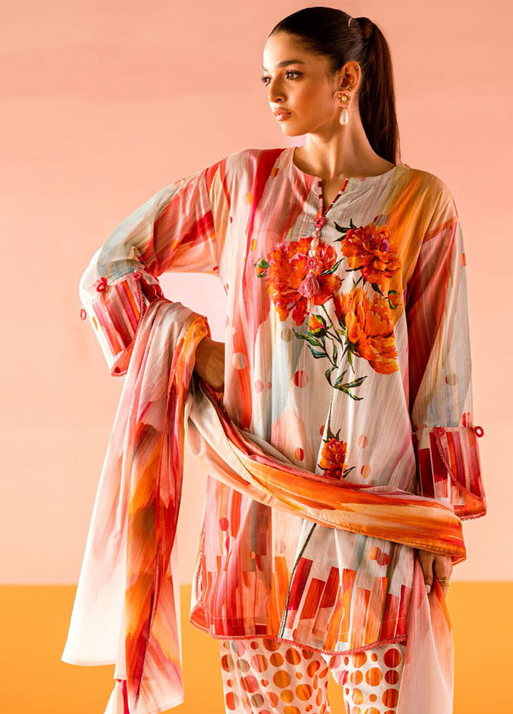 Gul Ahmed Printed Lawn Suits Unstitched 3 Piece CL62057 - Summer Collection