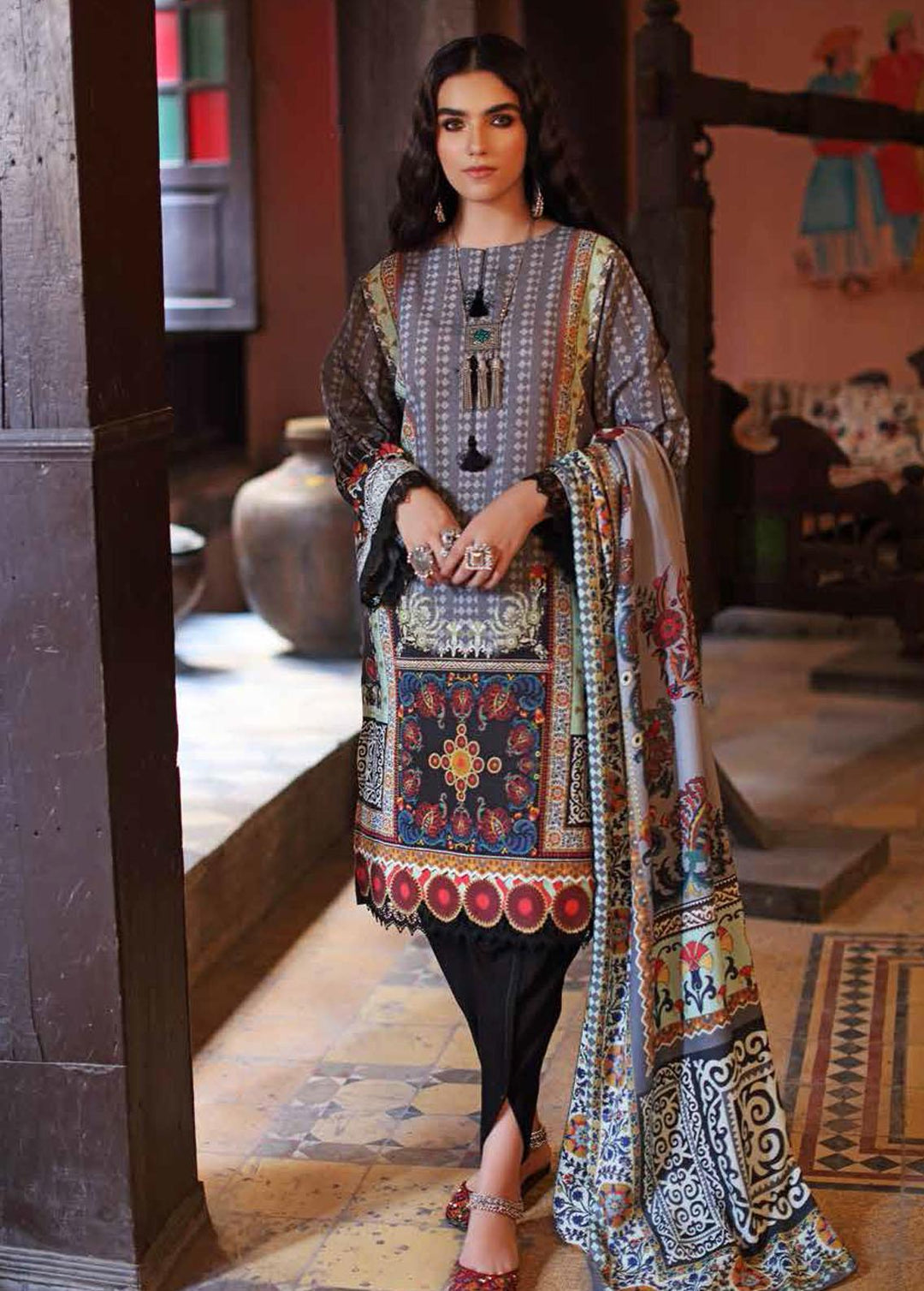 Pure Joy of Winter By Gul Ahmed Printed Khaddar Suits Unstitched 3 Piece GA22PJ PVS-12001 B - Winter Collection