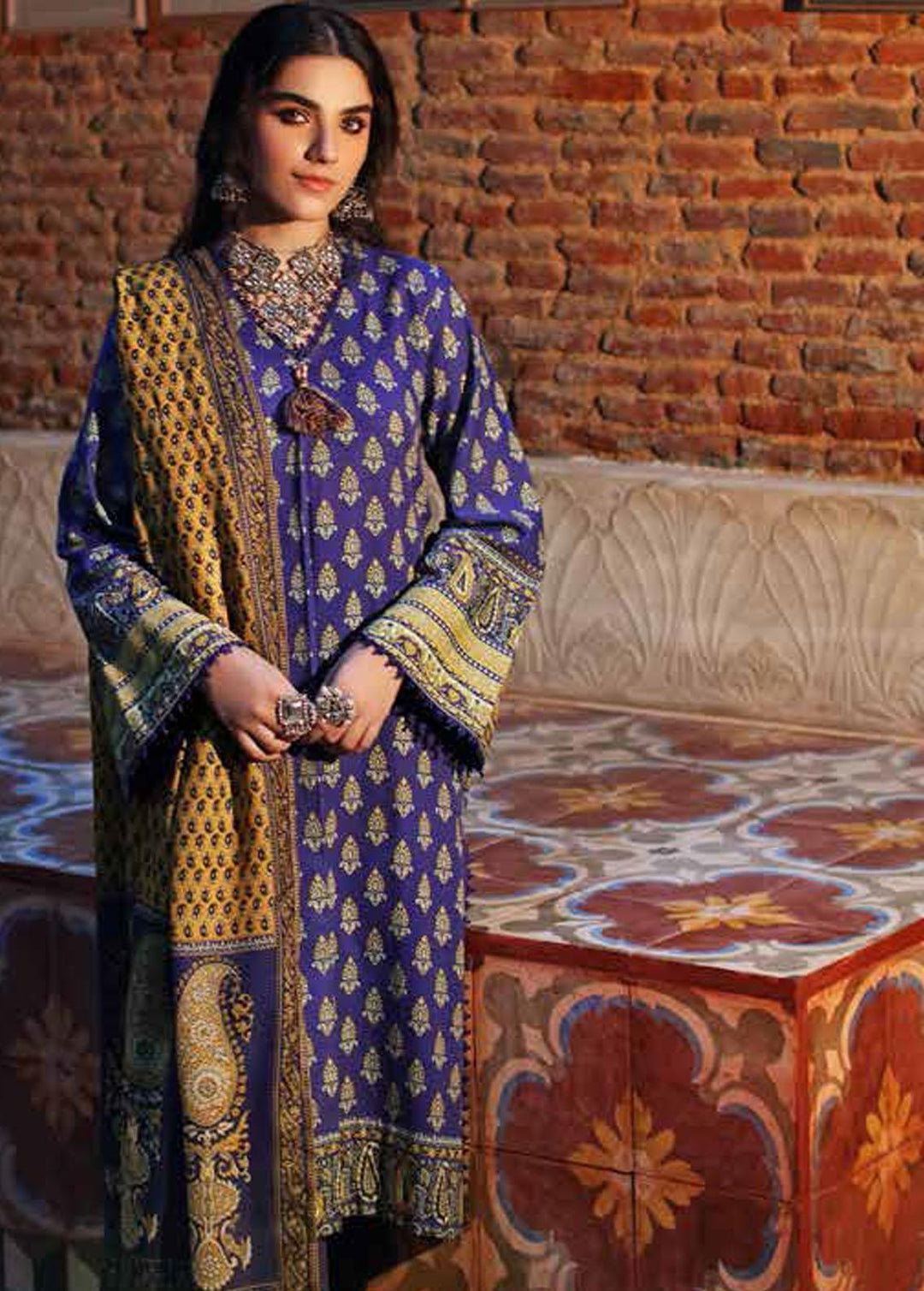 Pure Joy of Winter By Gul Ahmed Printed Khaddar Suits Unstitched 3 Piece GA22PJ PVS-12004 B - Winter Collection