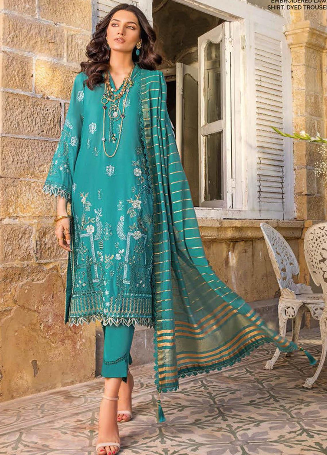 Gul Ahmed Embroidered Lawn Suits Unstitched 3 Piece GA23PS JD-32001 - Summer Collection
