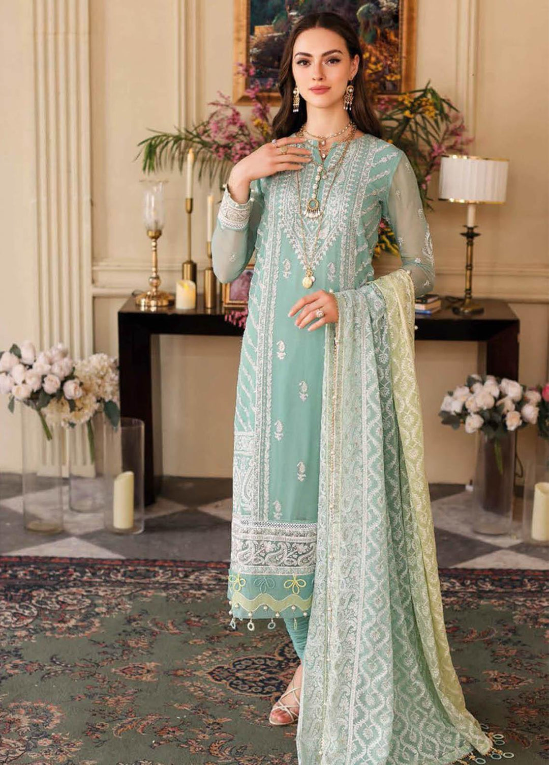Gul Ahmed Embroidered Chiffon Suits Unstitched 3 Piece GA23PS LE-32004 - Summer Collection