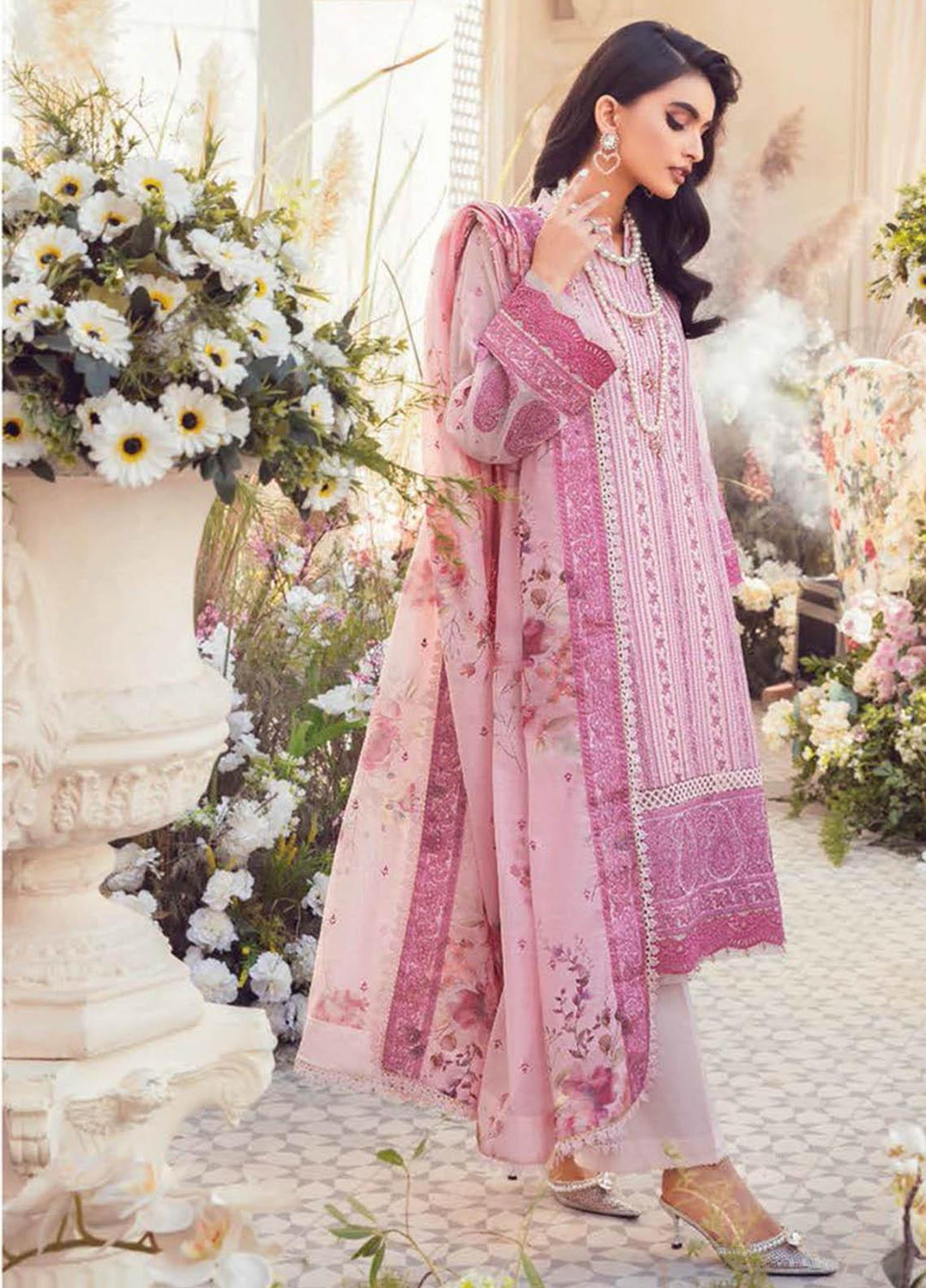 Gul Ahmed Embroidered Lawn Suits Unstitched 3 Piece GA23PS LSV-32021 - Summer Collection