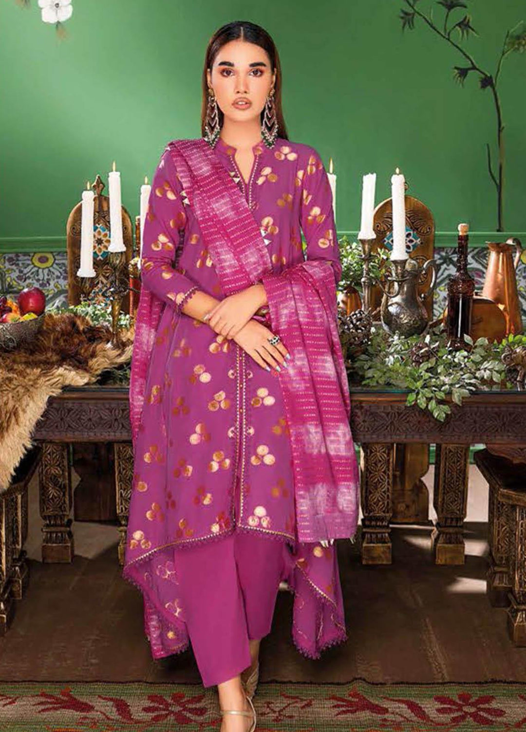 Gul Ahmed Embroidered Lawn Suits Unstitched 3 Piece GA23PS MJ-32037 - Summer Collection