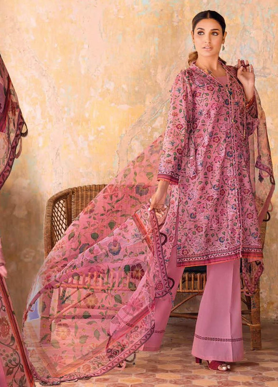 Gul Ahmed Embroidered Lawn Suits Unstitched 3 Piece GA23PS OG-32004 - Summer Collection