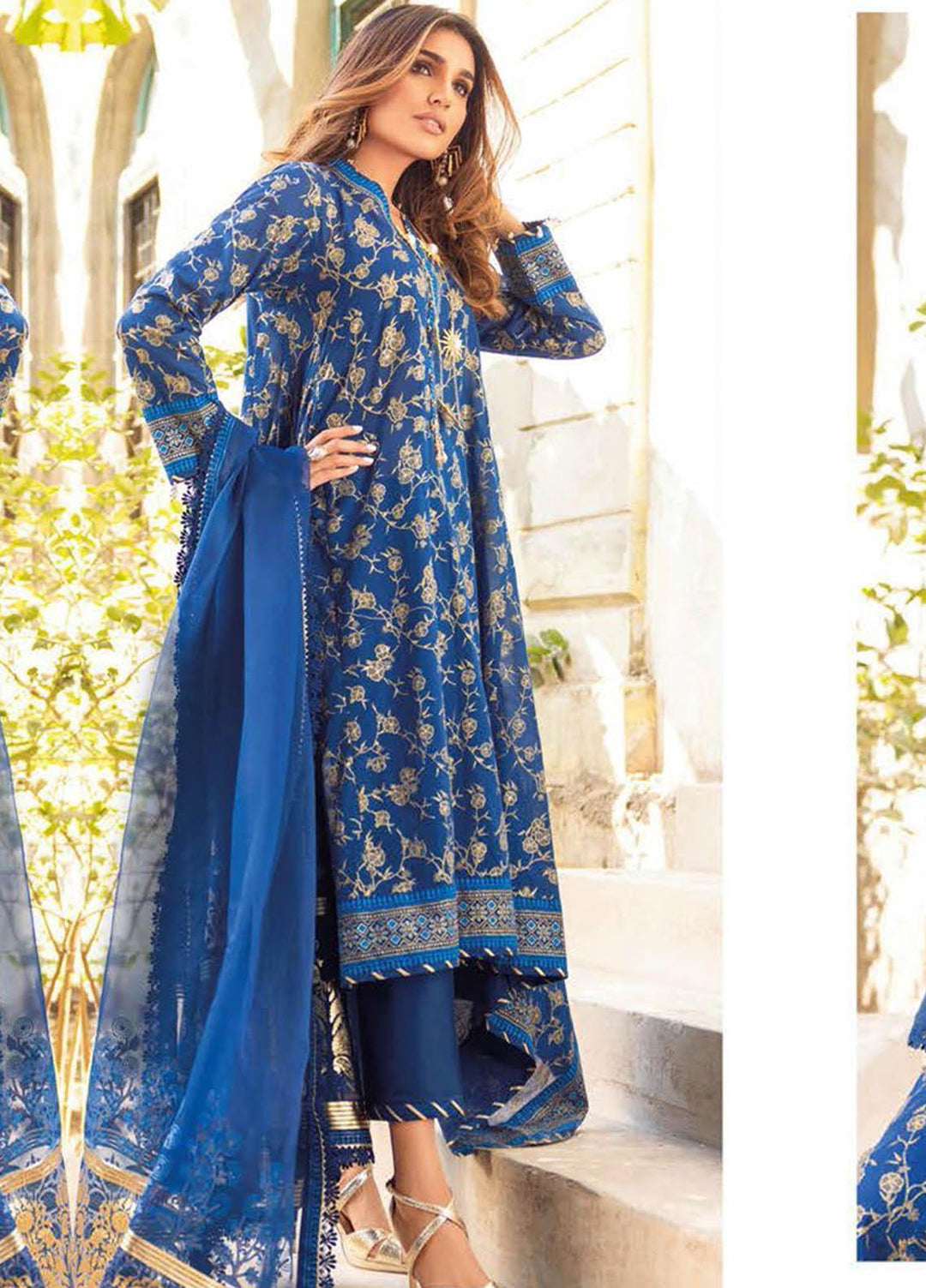 Gul Ahmed Embroidered Lawn Suits Unstitched 3 Piece GA23PS OG-32011 - Summer Collection