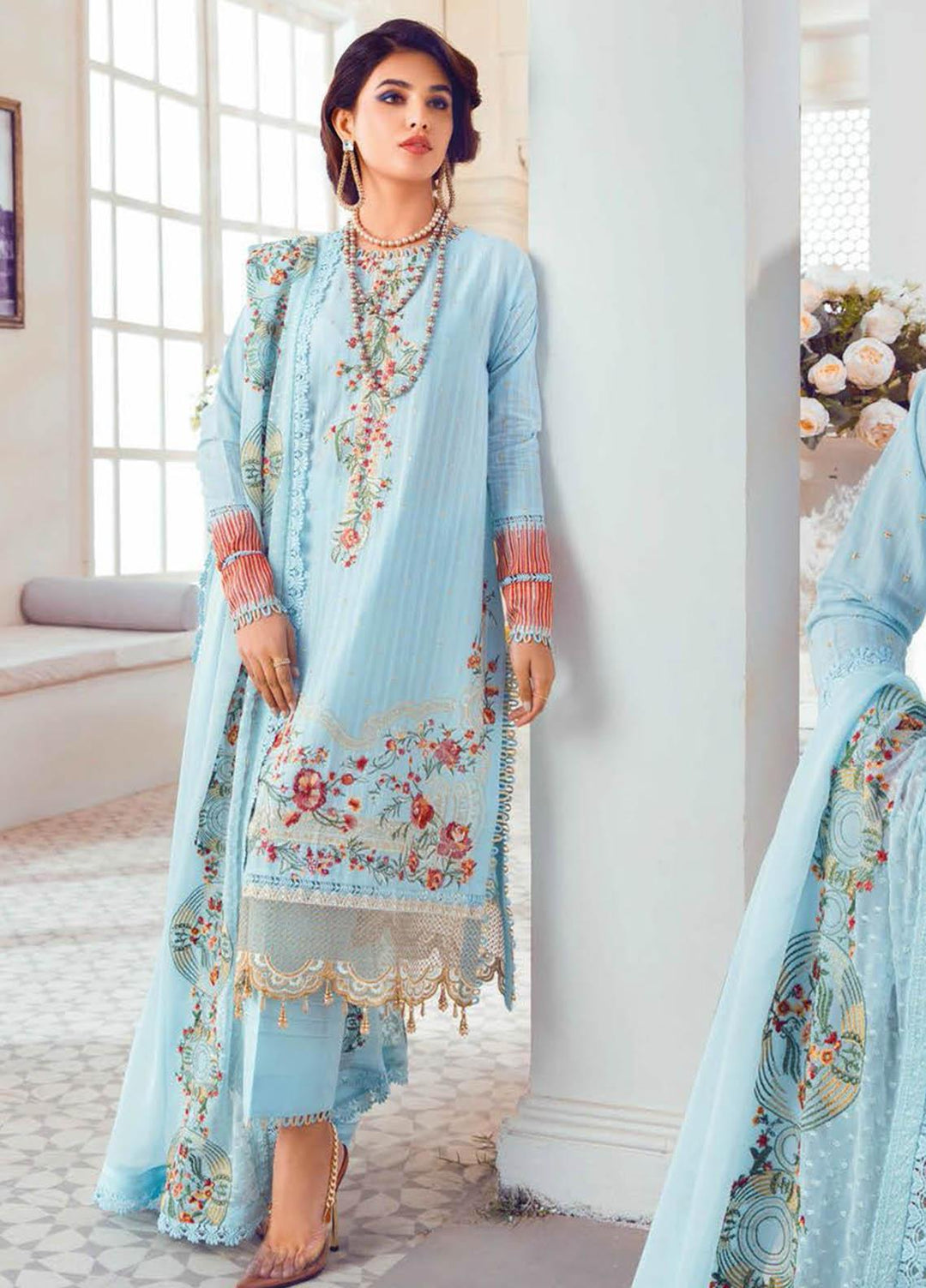 Gul Ahmed Embroidered Lawn Suits Unstitched 3 Piece GA23PS PM-32007 - Summer Collection
