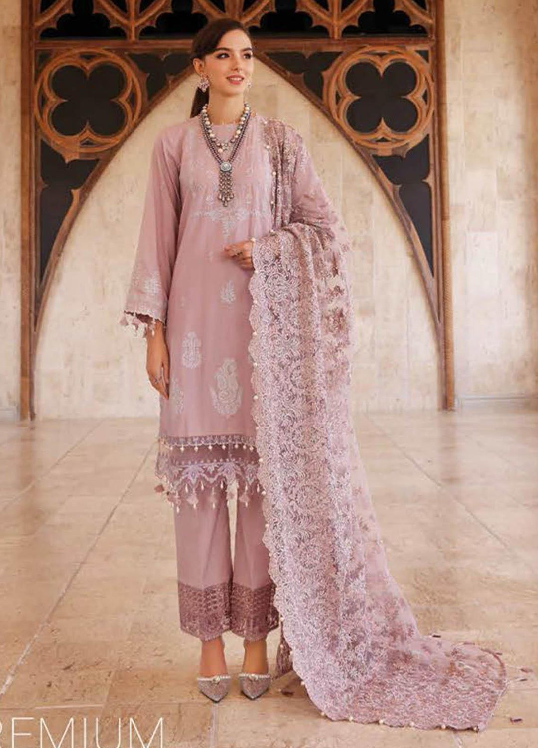 Gul Ahmed Embroidered Lawn Suits Unstitched 3 Piece GA23PS PM-32009 - Summer Collection