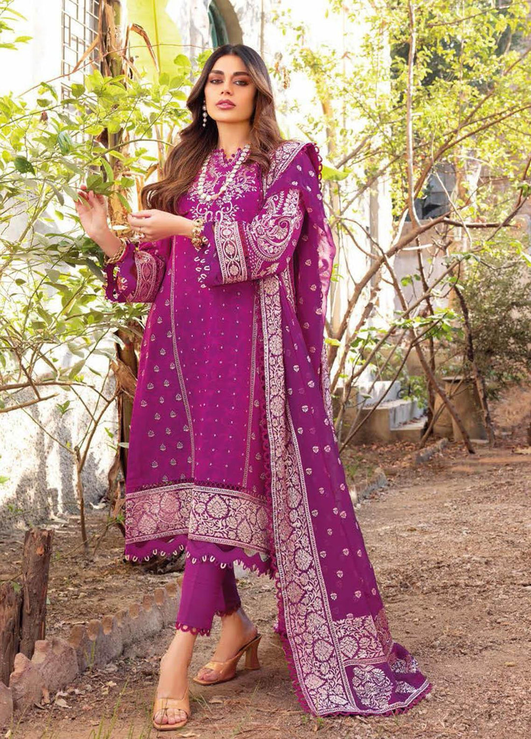 Gul Ahmed Embroidered Lawn Suits Unstitched 3 Piece GA23PS PM-32034 - Summer Collection
