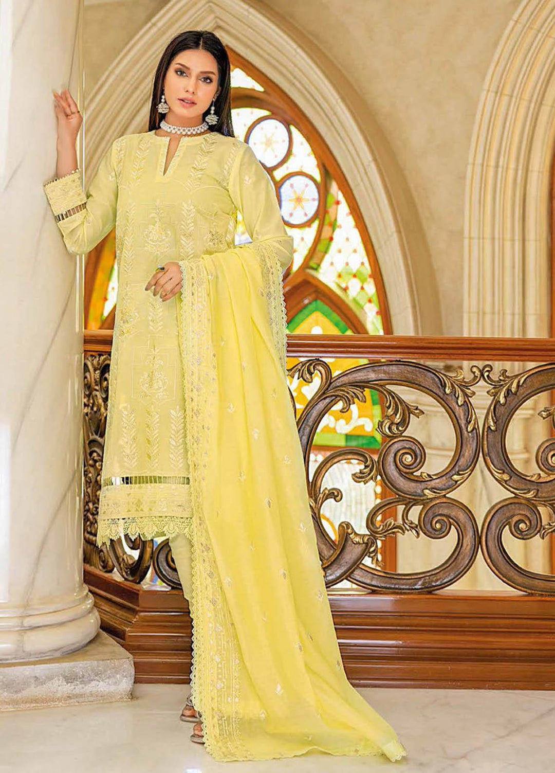 Gul Ahmed Embroidered Lawn Suits Unstitched 3 Piece GA23PS PM-32061 - Summer Collection
