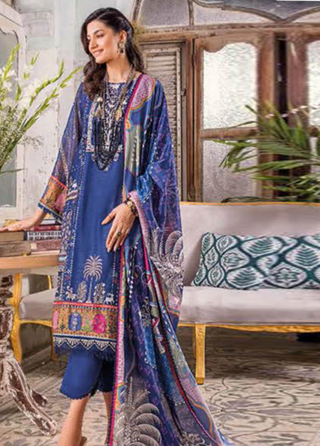 Gul Ahmed Embroidered Lawn Suits Unstitched 3 Piece GA23PS SSM-32008 - Summer Collection