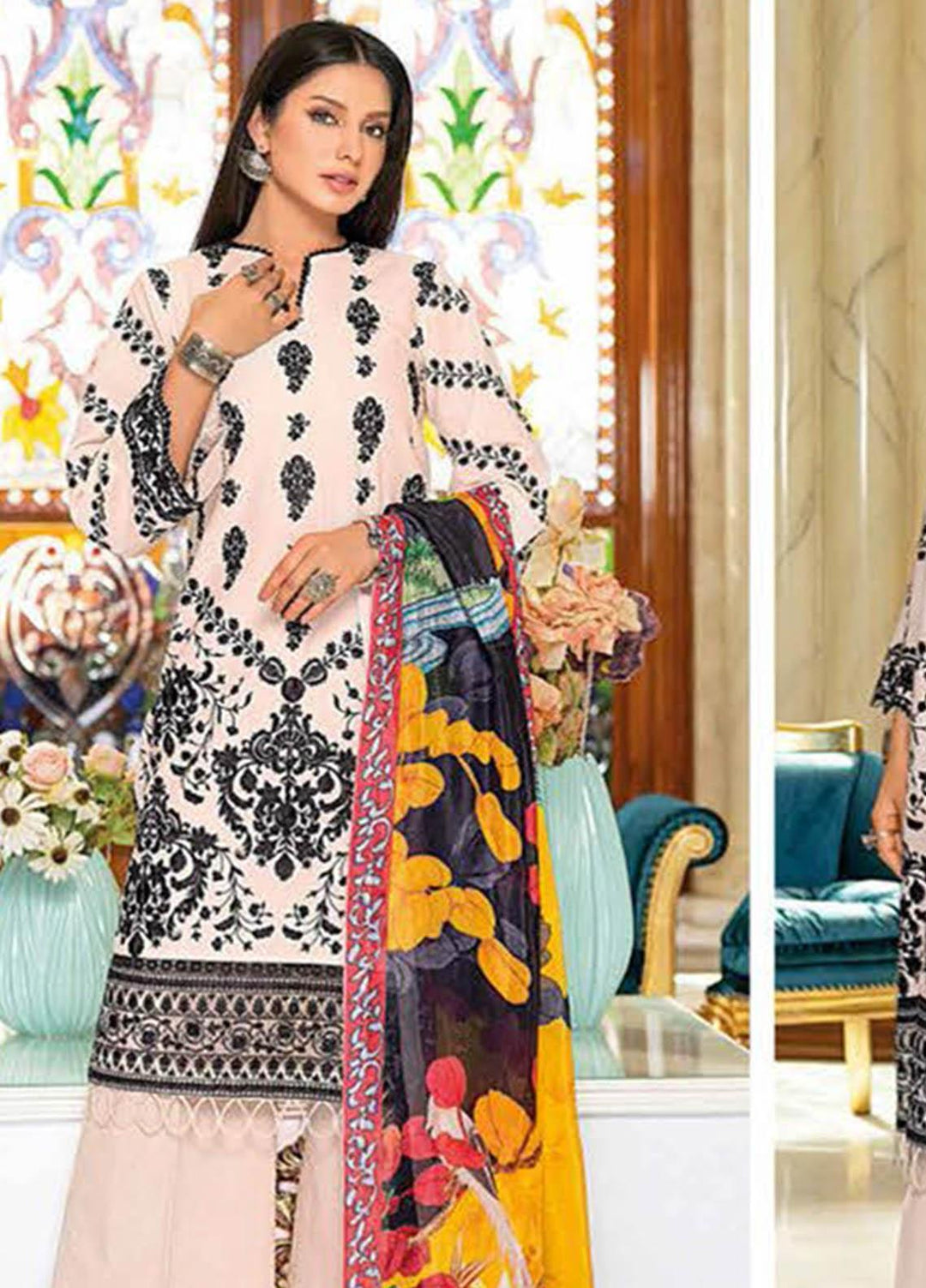 Gul Ahmed Embroidered Lawn Suits Unstitched 3 Piece GA23PS SSM-32010 - Summer Collection