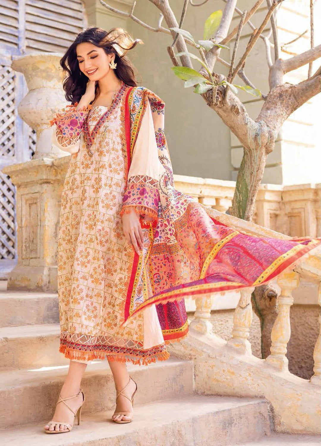 Gul Ahmed Embroidered Lawn Suits Unstitched 3 Piece GA23PS SSM-32021 - Summer Collection