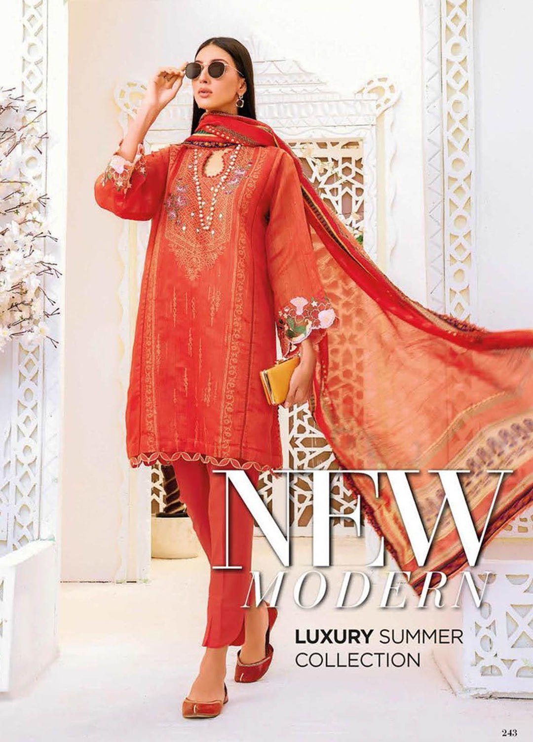 Gul Ahmed Embroidered Lawn Suits Unstitched 3 Piece GA23PS ST-32002 - Summer Collection