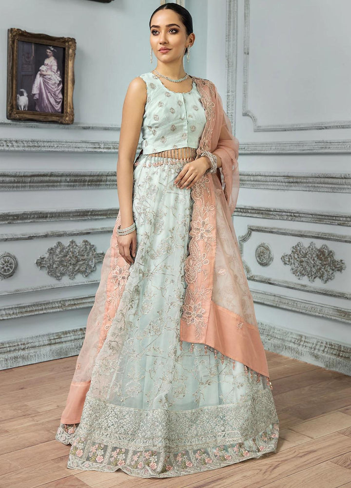 Gul Meera by House of Nawab Embroidered Organza Suits Unstitched 3 Piece HON21GM 02 MONIRA - Luxury Formals Collection