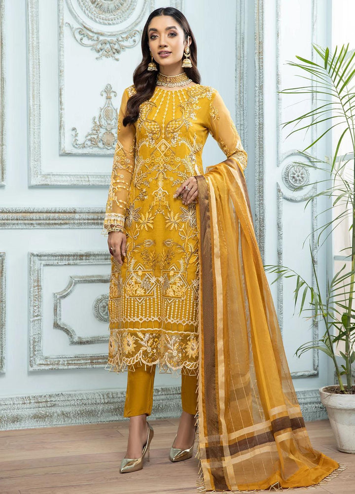 Gul Meera by House of Nawab Embroidered Organza Suits Unstitched 3 Piece HON21GM 06 FAATIN - Luxury Formals Collection