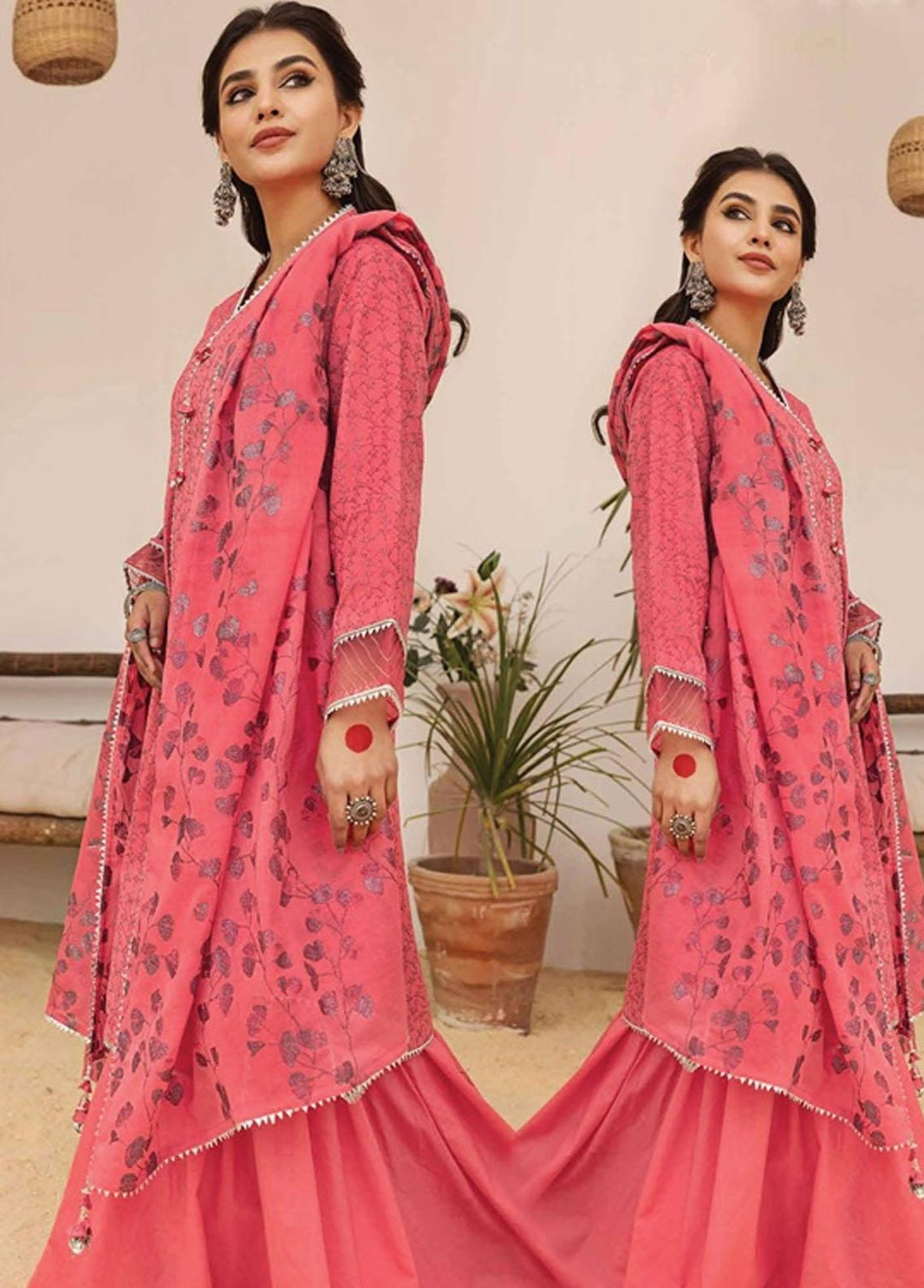 Gul Ahmed Printed Lawn Suits Unstitched 3 Piece GA23F CL-32421 - Festive Collection