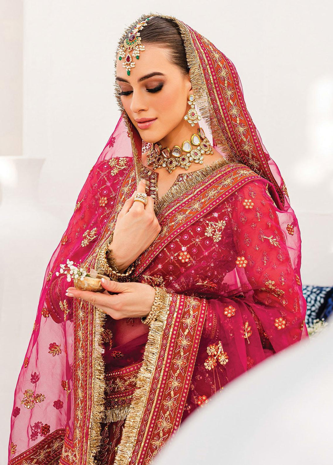 Gulaal Embroidered Organza Suits Unstitched 3 Piece GL22WD 06 Sanaiyah - Wedding Collection