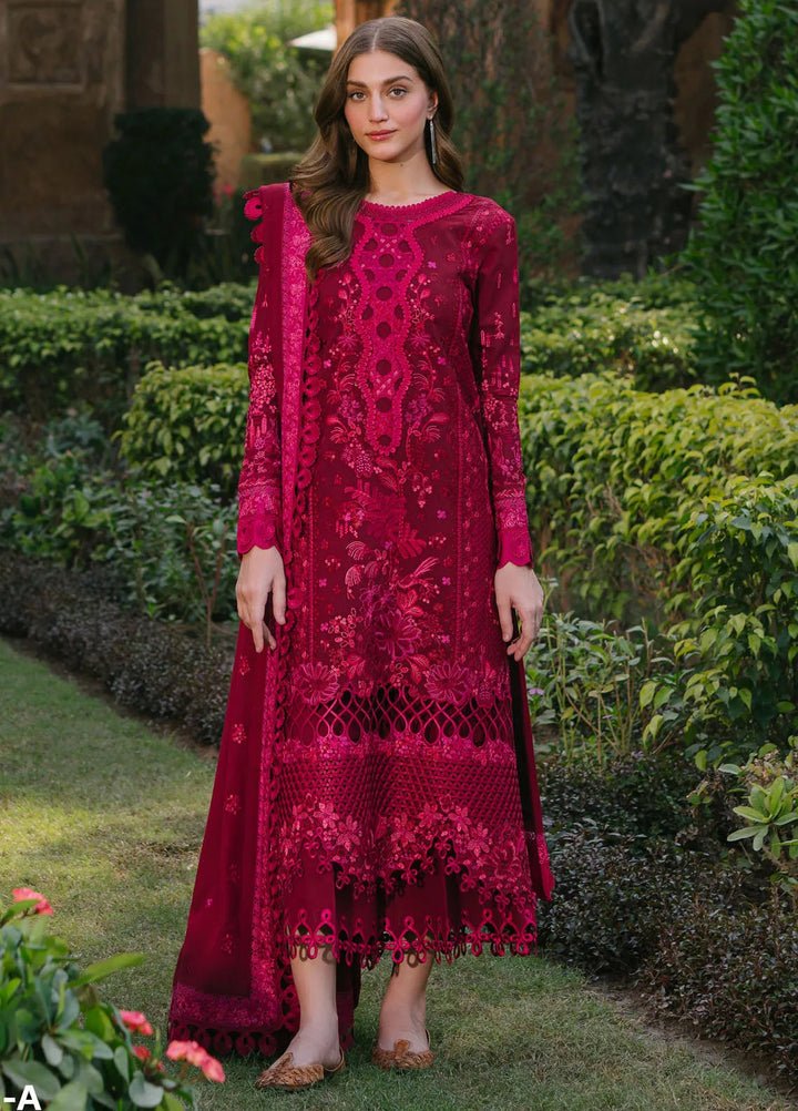 Gulabi Baagh by Bin Ilyas Embroidered Karandi Suit Unstitched 3 Piece BI24GB 151-A - Winter Collection