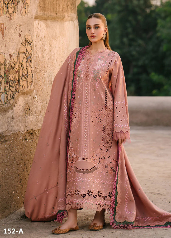 Gulabi Baagh by Bin Ilyas Embroidered Karandi Suit Unstitched 3 Piece BI24GB 152-A - Winter Collection
