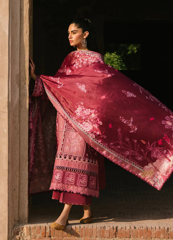 Gulabi Baagh by Bin Ilyas Embroidered Karandi Suit Unstitched 3 Piece BI24GB 153-B - Winter Collection