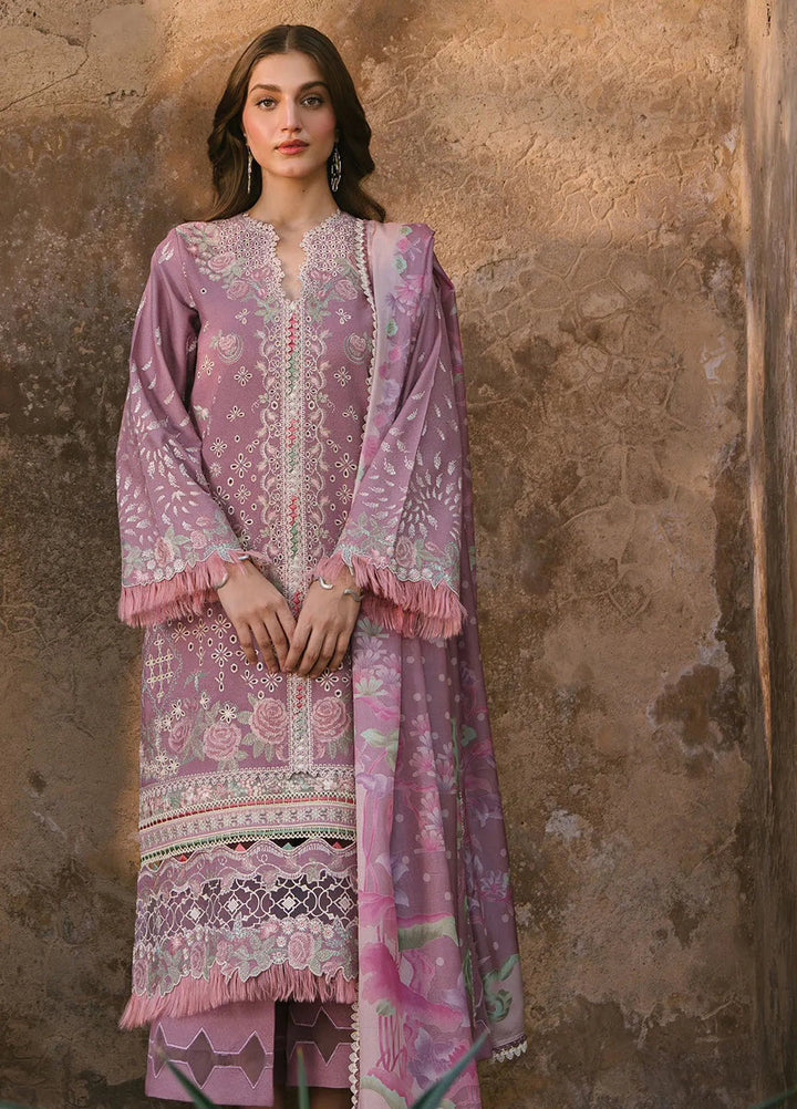 Gulabi Baagh by Bin Ilyas Embroidered Karandi Suit Unstitched 3 Piece BI24GB 155-A - Winter Collection