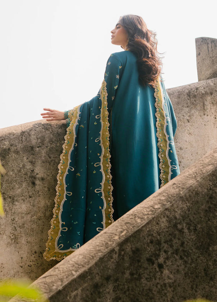 Gulabi Baagh by Bin Ilyas Embroidered Karandi Suit Unstitched 3 Piece BI24GB 157-A - Winter Collection