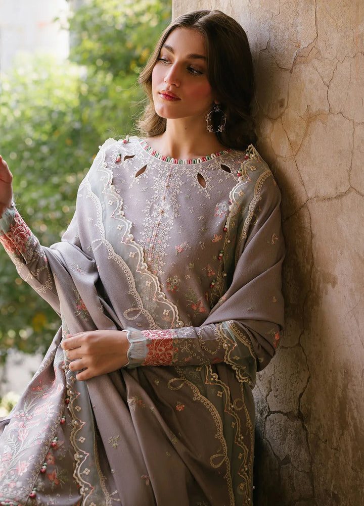 Gulabi Baagh by Bin Ilyas Embroidered Karandi Suit Unstitched 3 Piece BI24GB 157-B - Winter Collection
