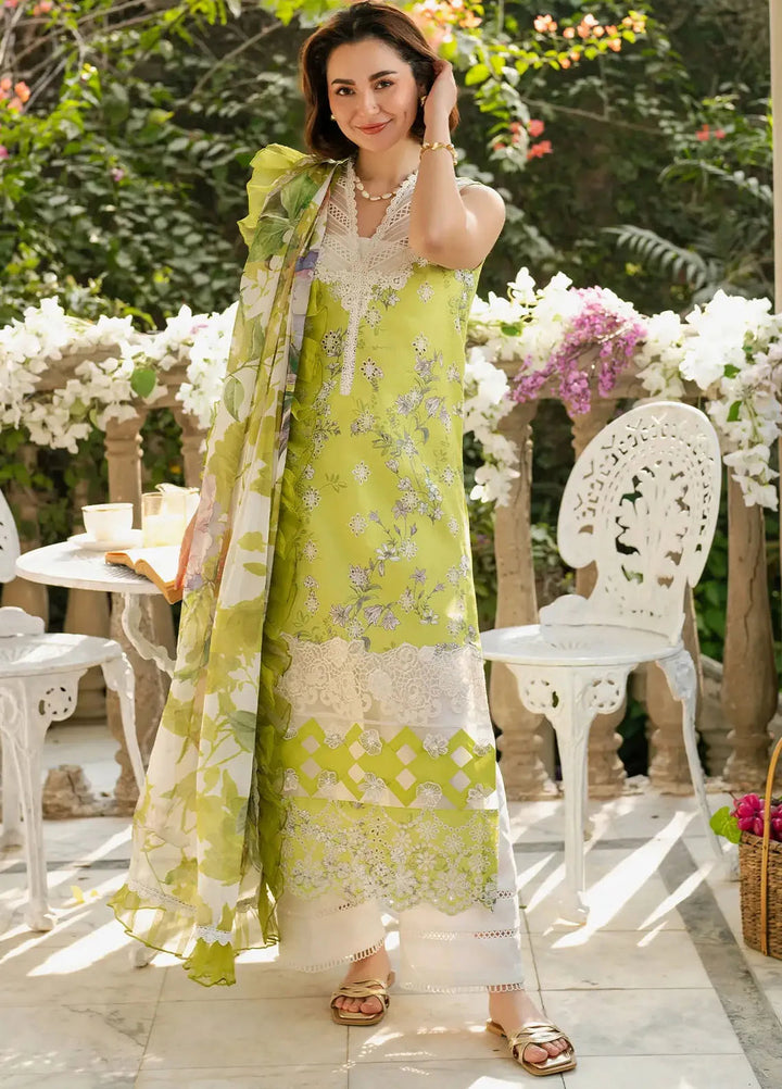 Gulkari by Asifa and Nabeel Chikankari Lawn Suit Unstitched 3 Piece AN25G GKL-03 Lemonade Dream - Summer Collection