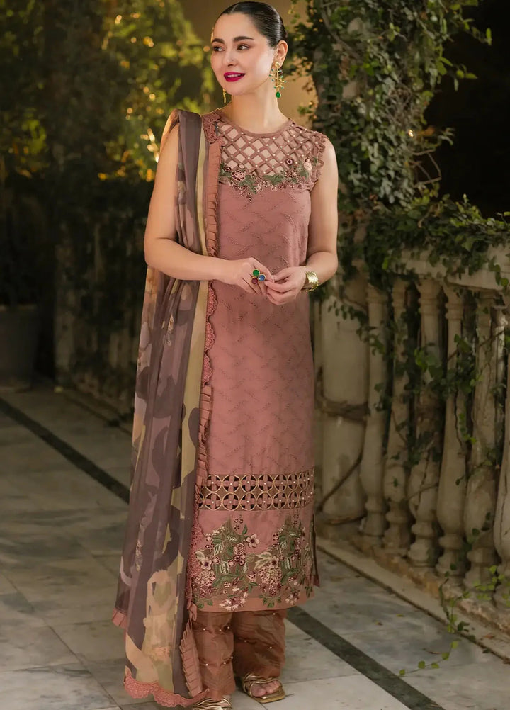 Gulkari by Asifa and Nabeel Chikankari Lawn Suit Unstitched 3 Piece AN25G GKL-04 Saffron Day - Summer Collection