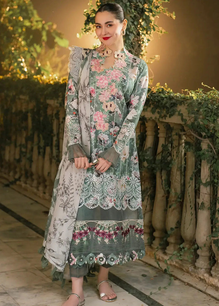 Gulkari by Asifa and Nabeel Chikankari Lawn Suit Unstitched 3 Piece AN25G GKL-06 Arabella - Summer Collection