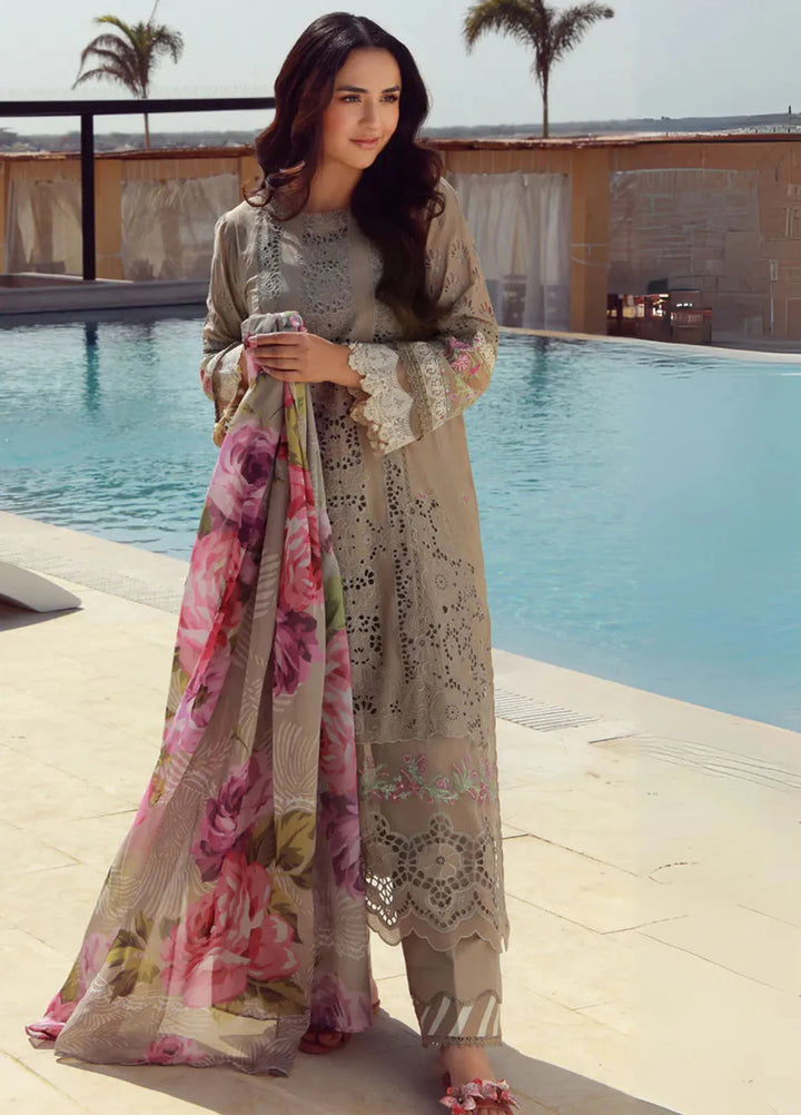 Gulmina Embroidered Lawn Suit Unstitched 3 Piece GLM25US Mahay - Summer Collection