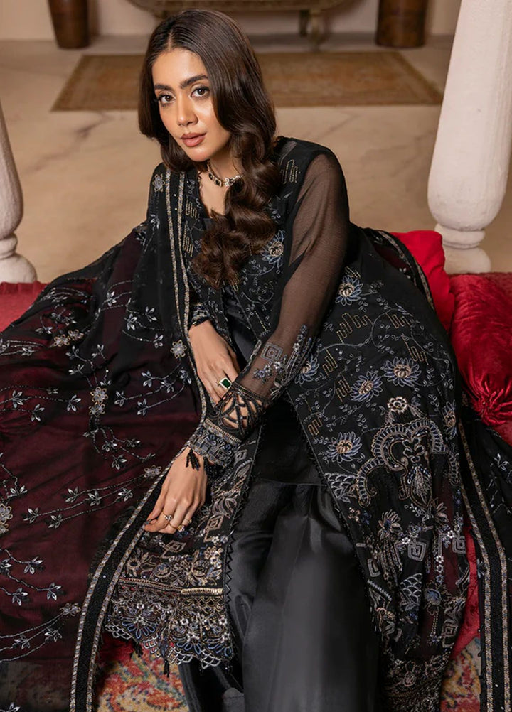 Gulmira By House Of Nawab Embroidered Chiffon Suits Unstitched 3 Piece HON24G4 D-01 Zaira - Luxury Collection