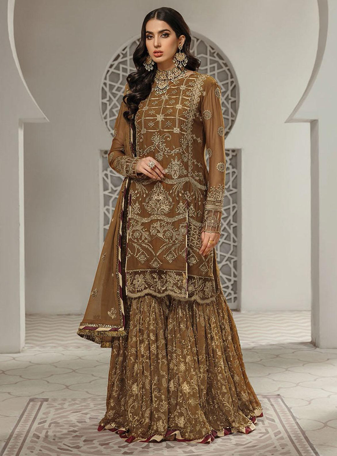 Gulmira By House of Nawab Embroidered Chiffon Suits Unstitched 3 Piece HON22-G2 09 Aadheen - Luxury Collection