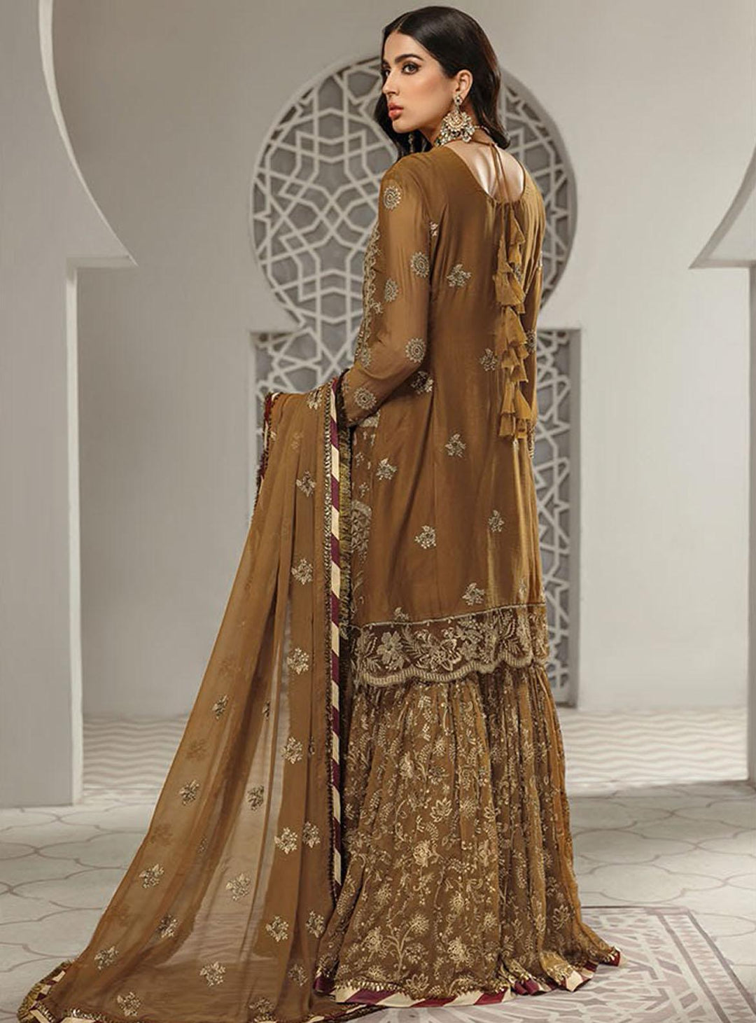 Gulmira By House of Nawab Embroidered Chiffon Suits Unstitched 3 Piece HON22-G2 09 Aadheen - Luxury Collection