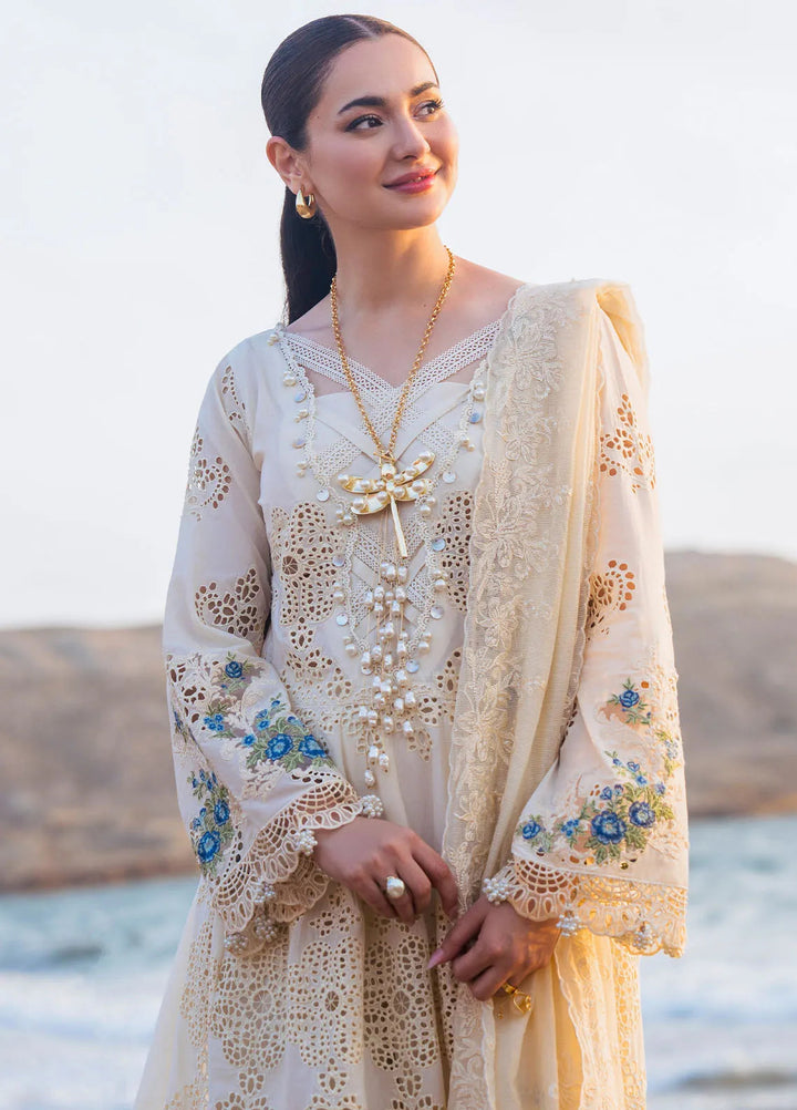 Hai Kuch By Elaf Embroidered Lawn Suit Unstitched 3 Piece EF24HK EHK-3B Ayra - Festive Collection