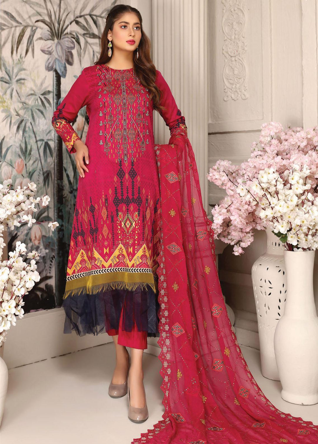 Haniya By Aalaya Embroidered Lawn Suits Unstitched 3 Piece ALY22L 01 - Summer Collection