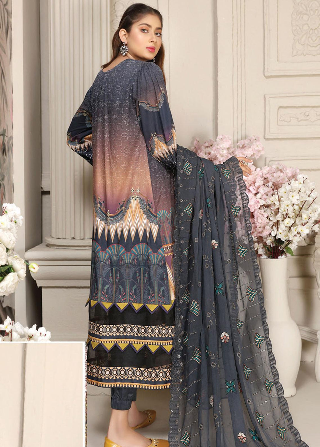 Haniya By Aalaya Embroidered Lawn Suits Unstitched 3 Piece ALY22L 02 - Summer Collection