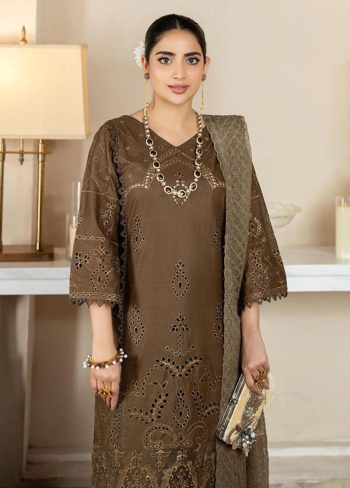 Haseen By Noorma Kaamal Embroidered Chikankari Lawn Suits Unstitched 3 Piece NK23H NK-C2-12 - Luxury Collection