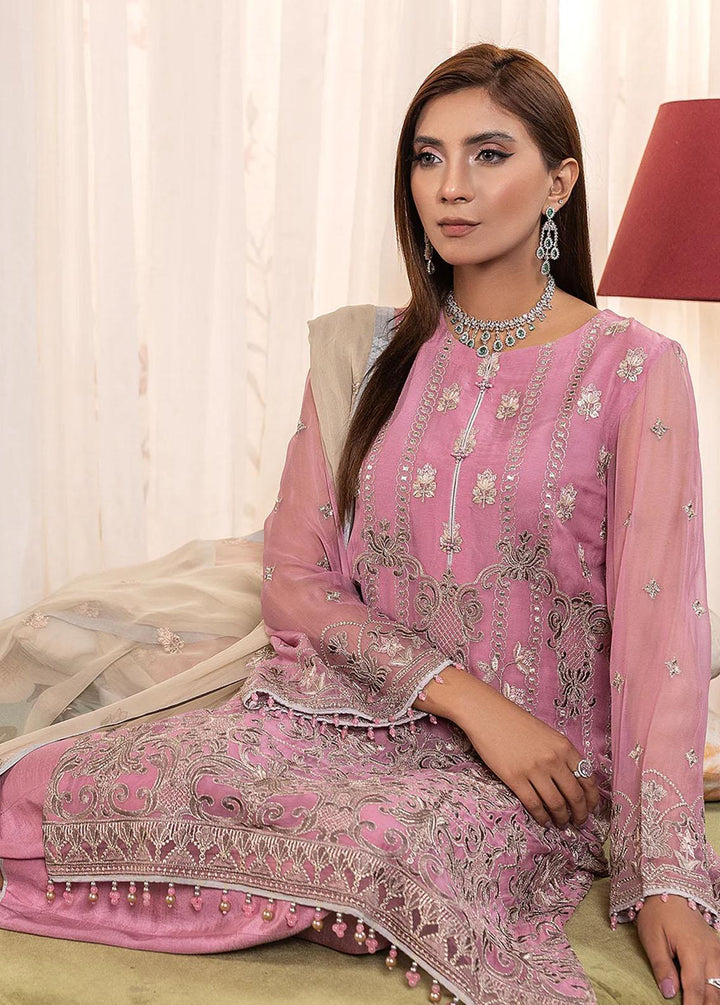 Haya By Kuch Khas Embroidered Chiffon Suits Unstitched 3 Piece FL23-KK14 K-1404 Mishfah - Festive Collection
