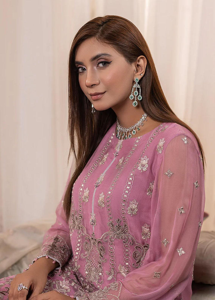 Haya By Kuch Khas Embroidered Chiffon Suits Unstitched 3 Piece FL23-KK14 K-1404 Mishfah - Festive Collection