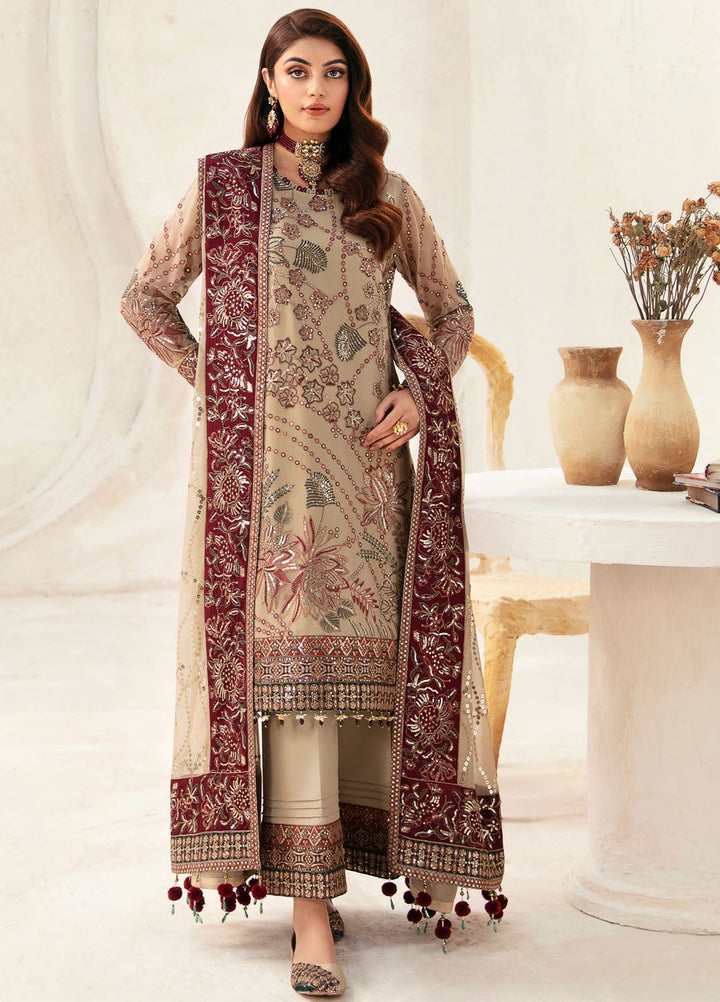 Heer By Alizeh Embroidered Chiffon Suit Unstitched 3 Piece AFB24HF 02-Aysun - Luxury Formal Collection