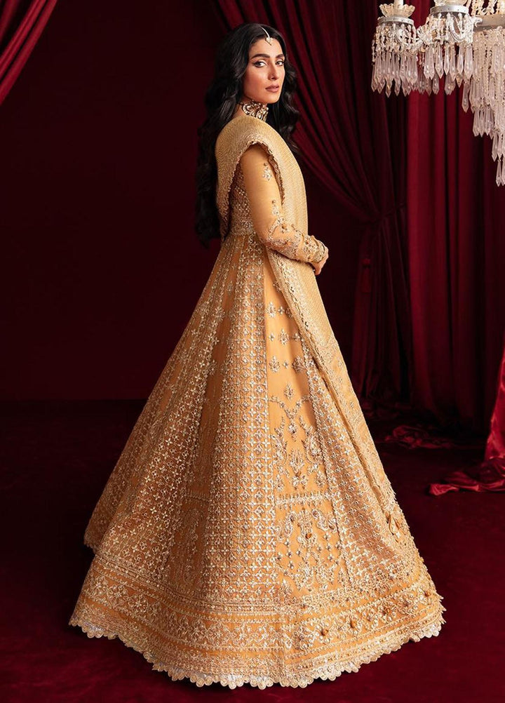 Heer Ranjha By Qalamkar Embroidered Raw Silk Suits Unstitched 3 Piece QLM23HR Fariya - Luxury Formal Collection