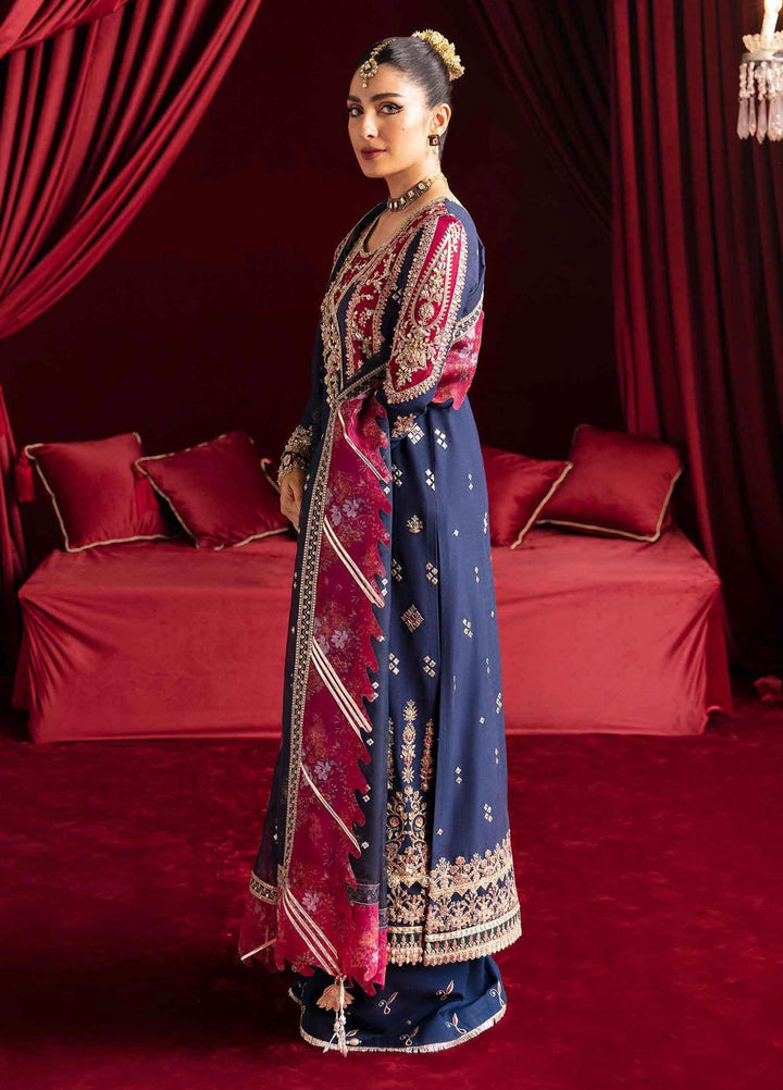 Heer Ranjha By Qalamkar Embroidered Raw Silk Suits Unstitched 3 Piece QLM23HR Meharbano - Luxury Formal Collection