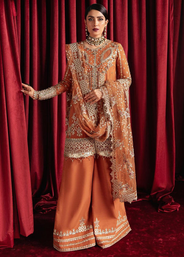 Heer Ranjha By Qalamkar Embroidered Raw Silk Suits Unstitched 3 Piece QLM23HR Noor - Luxury Formal Collection