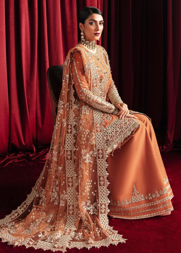 Heer Ranjha By Qalamkar Embroidered Raw Silk Suits Unstitched 3 Piece QLM23HR Noor - Luxury Formal Collection