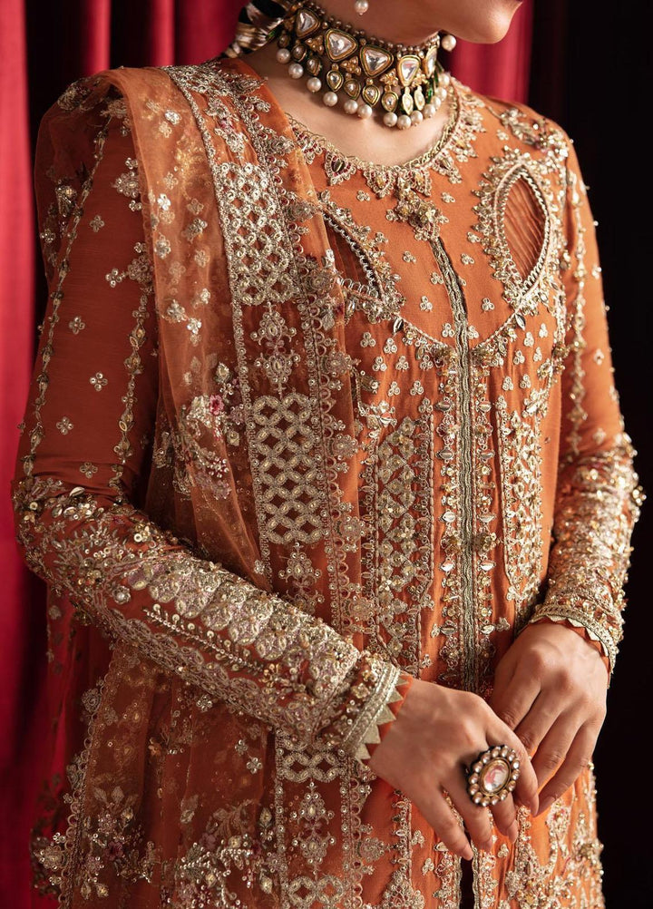 Heer Ranjha By Qalamkar Embroidered Raw Silk Suits Unstitched 3 Piece QLM23HR Noor - Luxury Formal Collection