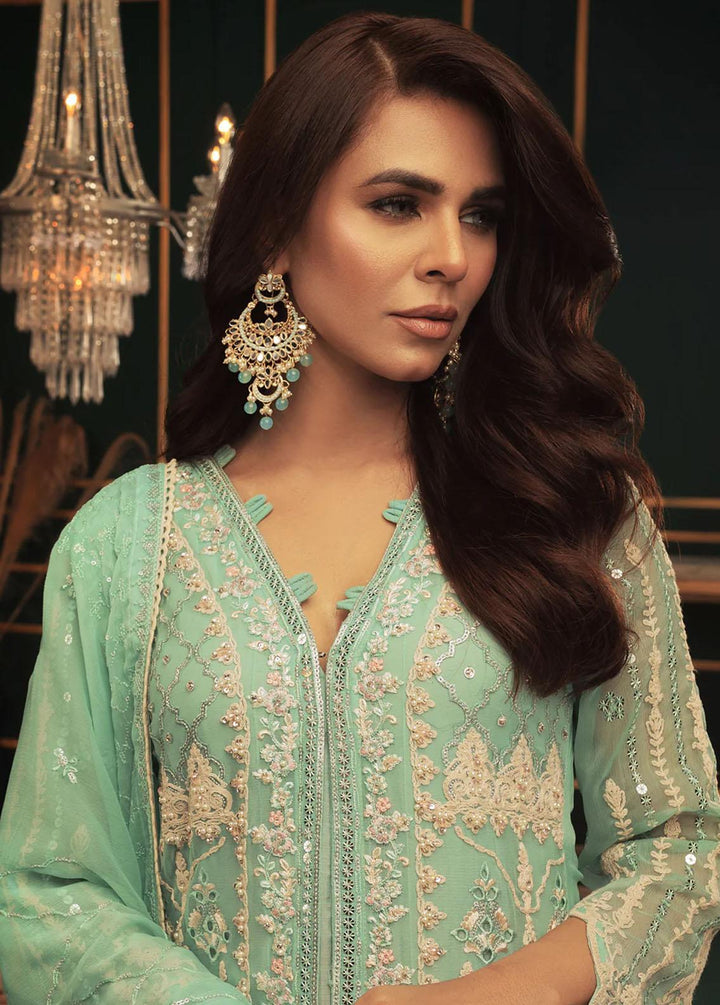 Shamooz Pret Embroidered Chiffon 3 Piece Suit SEM-0543 Mist Aqua