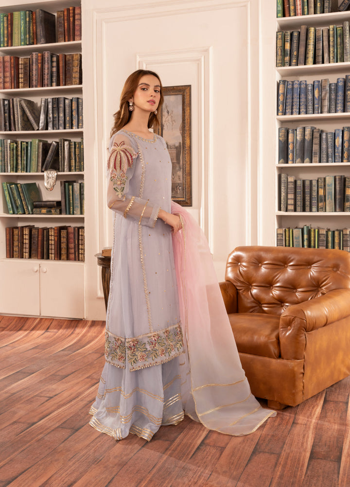 HEM Pret Embroidered Organza 3 Piece Suit Zara