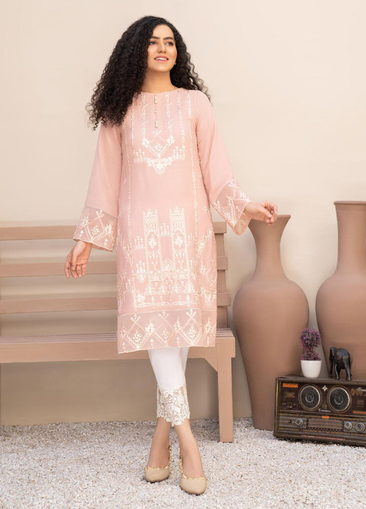 HemStitch Casual Pret  Lawn Kurti HS22BL Aabroo